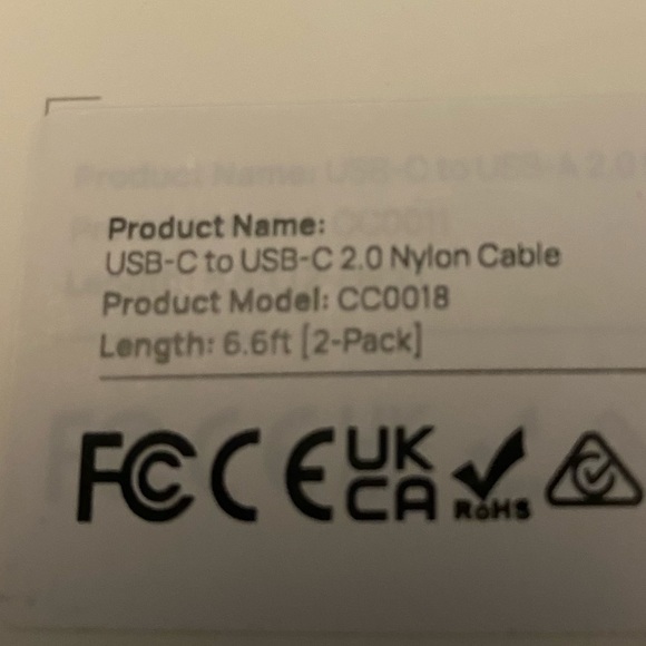NEW‎ USB-C to USB-C 2.0 Nylon Charger Cable - Picture 4 of 4
